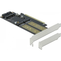 Κάρτα PCI Express x16 σε 1 x M.2 Key B + 1 x NVMe M.2 Key M + 1 x mSATA - Low Profile, Delock (90486)