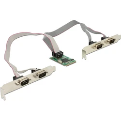 Delock Mini PCIe Κάρτα - 4 x Σειρικές RS-232 (DB-9) - MPN 95243