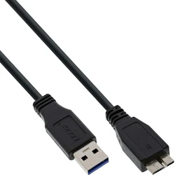 InLine Braided USB 3.0 to Micro-B Cable Black 5 m (35450)