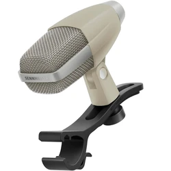 Sennheiser MD 421 Anniversary Edition + MZH Dynamic Clip-On Microphone for Vocals - White