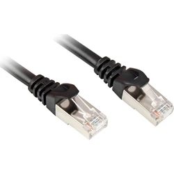 Sharkoon Patch καλώδιο RJ45 Cat.6a S/FTP LSOH 15 m (Μαύρο)