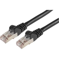 Sharkoon S/FTP Cat.6a RJ45 Patch Cable Ethernet 20m Black LSOH (Halogen-free)