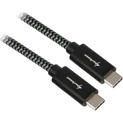Sharkoon Braided USB 3.1 καλώδιο USB-C αρσενικό > USB-C αρσενικό, γκρι, 1 m