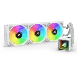 Sharkoon S100 Υδρόψυξη AIO CPU 360mm με 3 Ανεμιστήρες 120mm ARGB - Λευκή