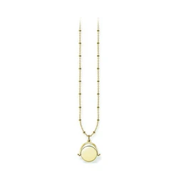 Thomas Sabo Κολιέ Charm 0003-413-12 — Ασημένια αλυσίδα 45 cm με χρυσό στοιχείο