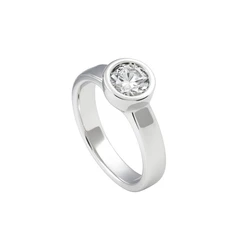 Diamonfire Γυναικείο Δαχτυλίδι Ασήμι με Ζιργκόν 6.25mm - Μέγεθος 16,5