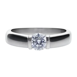 Diamonfire Γυναικείο Δαχτυλίδι από Ασήμι με Ζιργκόν 6mm - Μέγεθος 16,5