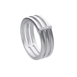 Diamonfire Γυναικείο Δαχτυλίδι από Ασήμι με Ζιργκόν, Μέγεθος 17