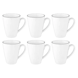 WD Lifestyle Ceramic Mug White 350ml 6 pcs