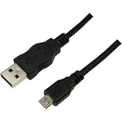 Καλώδιο USB 2.0 LogiLink USB-A αρσ. - Micro-USB B αρσ., 1,8 m, μαύρο (CU0034)