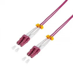 LogiLink OM4 Duplex Fiber Patch Cable LC/UPC - LC/UPC 15.0 m Purple
