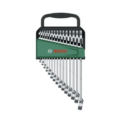 Σετ κλειδιών δαγκάνας / γερμανοπολύγωνων Bosch, 15 τεμαχίων με οργανωτή