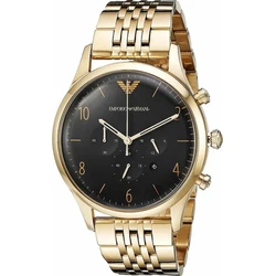 Emporio Armani Beta Men's 43mm Quartz Chronograph Watch with Gold Stainless Steel Bracelet AR1893