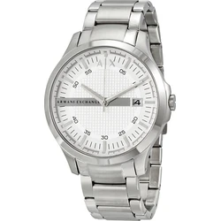 Armani Exchange Ανδρικό Ρολόι Μπαταρίας με Ασημί Μεταλλικό Μπρασελέ AX2177
