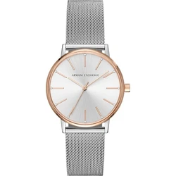 Armani Exchange Lola AX5537 Women's Analog Quartz Watch 36 mm Silver Stainless Steel Milanese Bracelet