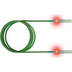 EasyLan LWL-LED duplex fiber patch cable 50/125 µm OM3, LC/LC, aqua, 2 m