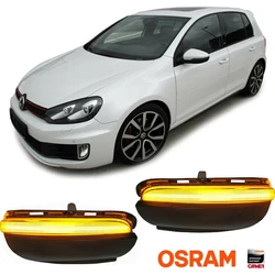 Osram Φλας Led για Volkswagen Golf 6 VI 08-12 / Touran 10-15 Καθρέπτη Dynamic Black 2τμχ LEDDMI 5K0 BK S