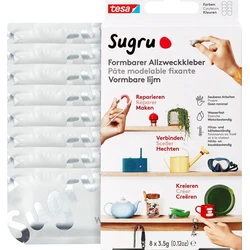 tesa Sugru μορφοποιήσιμος πολυχρηστικός συγκολλητικός 8τμχ Λευκό