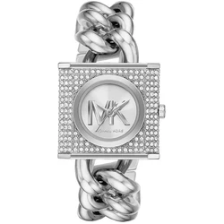 Michael Kors Chain Γυναικείο Ρολόι 25mm Μπαταρίας με Ασημί Μεταλλικό Μπρασελέ MK4718