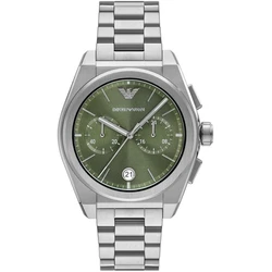 Emporio Armani Federico Men's Quartz Chronograph Watch with Silver Stainless Steel Bracelet AR11640