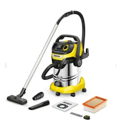 Ηλεκτρική σκούπα Kärcher WD 6 Control P S (30 lt, 1300 W, Inox)