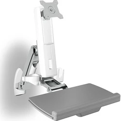 Sit-Stand Workstation με τοίχο για οθόνη έως 24" Icy Box IB-MS600-W