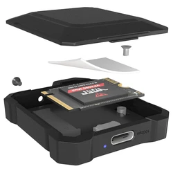 IcyBox M.2 SSD Enclosure USB 3.2 Gen 2 (10Gbps) Type-C - IB-1601MP-CU31