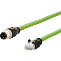 METZ CONNECT Συνδετικό καλώδιο M12 ST - RJ45 ST 4-πολικό D-κωδικοποιημένο ίσιο-ίσιο, για Schleppkette (torsion), 5 m