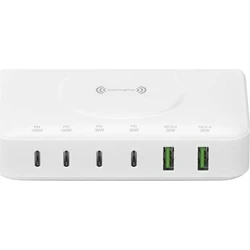 4Smarts Βάση Φόρτισης GaN με 2 Θύρες USB-A και 4 Θύρες USB-C 100W Power Delivery σε Λευκό χρώμα (7in1)