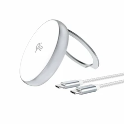 4Smarts Ασύρματος Φορτιστής (Qi Pad) και Καλώδιο USB-C 15W Ασημί (540987)