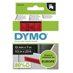 MEDIARANGE Ετικέτες Γενικής Χρήσης Dymo D1 45017 S0720570 12mm 7m Μαύρο σε Κόκκινο