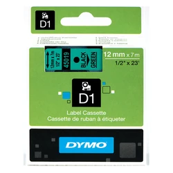 Mediarange Ετικέτες Γενικής Χρήσης Dymo D1 45019 S0720590 12mm 7m Laminated and Permanent Adhesive Black on Green MRDY45019