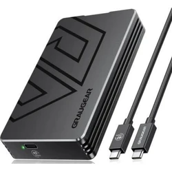 GRAUGEAR External M.2 SSD Enclosure (M.2 SATA III, USB-C) - Single Bay, Black