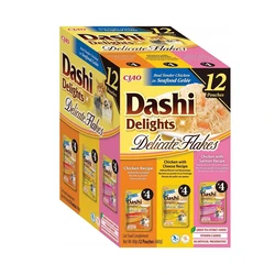 Inaba Dashi Delights Delicate Flakes Mix Κοτόπουλο Υγρή Τροφή για Γάτες 12x40g
