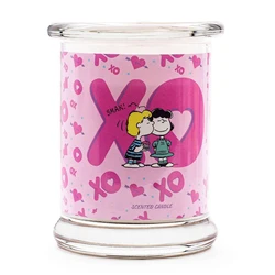 Peanuts Snoopy και Woodstock Αρωματικό Κερί Xoxo σε Βάζο Ροζ 250gr