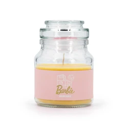 Relaxdays Αρωματικό Κερί Σόγιας σε Βάζο Κίτρινο 110 g - Barbie