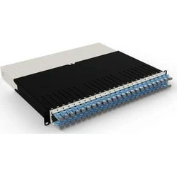 Patchbox PONEX8STPBL 8RU Cable Entry System (0.8 m) with 24 Cat.6a U/FTP Patch Cables, Blue