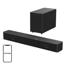 Ultimea Poseidon Soundbar 2.1 Bluetooth και HDMI 240W με Ασύρματο Subwoofer και Τηλεχειριστήριο Μαύρο