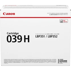 Toner Canon 039H BK - Μαύρο, 25.000 Σελίδες, High Capacity (MPN: 0288C001)