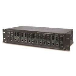 Planet MC-1500R 15-θυρών πλαίσιο μετατροπέων μέσων 19"/2.5U με εσωτερική τροφοδοσία 70W/230VAC (προαιρετική διπλή τροφοδοσία)