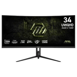 MSI MAG 34" 3440x1440 21:9 UltraWide Καμπυλωτή Gaming Οθόνη VA 200Hz (9S6-3DB64H-089)