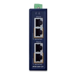 PLANET IPOE-260-12V Βιομηχανικός 2-θυρών Gigabit PoE+ Injector (802.3at)