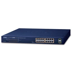 Planet Switch Unmanaged L2 PoE+ GSW 1820HP 16 Gigabit Ethernet Ports and 2 SFP Ports