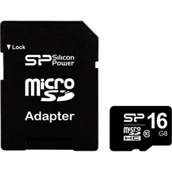 Silicon Power microSDHC 16GB Class 10 High Speed 40MB/s με αντάπτορα