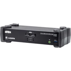 Aten Μετατροπείς Αντάπτορες 2-Port USB 3.0 4K HDMI KVMP Switch with Audio Mixer Mode