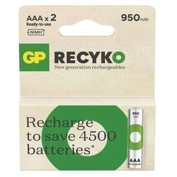GP Batteries Rechargeable Batteries AAA NiMH ReCyko 950mAh