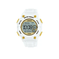 Lorus Men's Quartz Chronograph Watch 42 mm R2337PX9 - White Rubber Strap