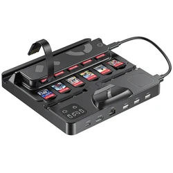Unitek Σταθμός Φόρτισης για Nintendo Switch με Αναγνώστη Κάρτας Παιχνιδιών