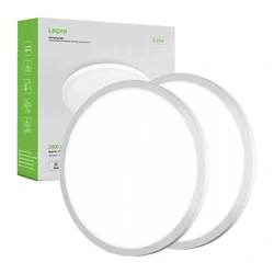 Lepro Ceiling Flush Mount Bathroom Light White with Integrated LED 092930
