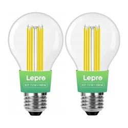 Lepro Λάμπες LED 7.2W E27 Θερμό Λευκό 1521lm 2τμχ